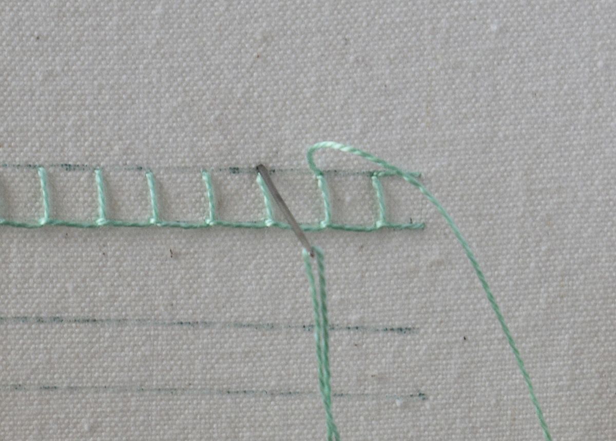Boxed Blanket Stitch hand embroidery tutorial step 7 image