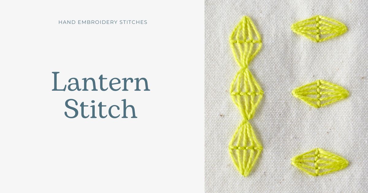 Lantern Stitch hand embroidery tutorial cover image