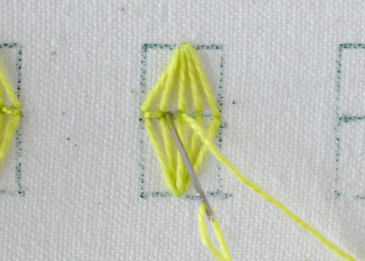 Lantern Stitch hand embroidery tutorial step 10 image