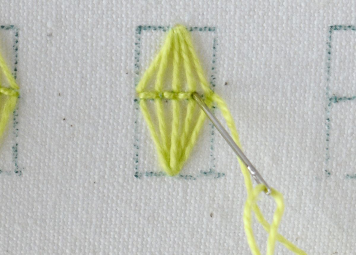 Lantern Stitch hand embroidery tutorial step 11 image