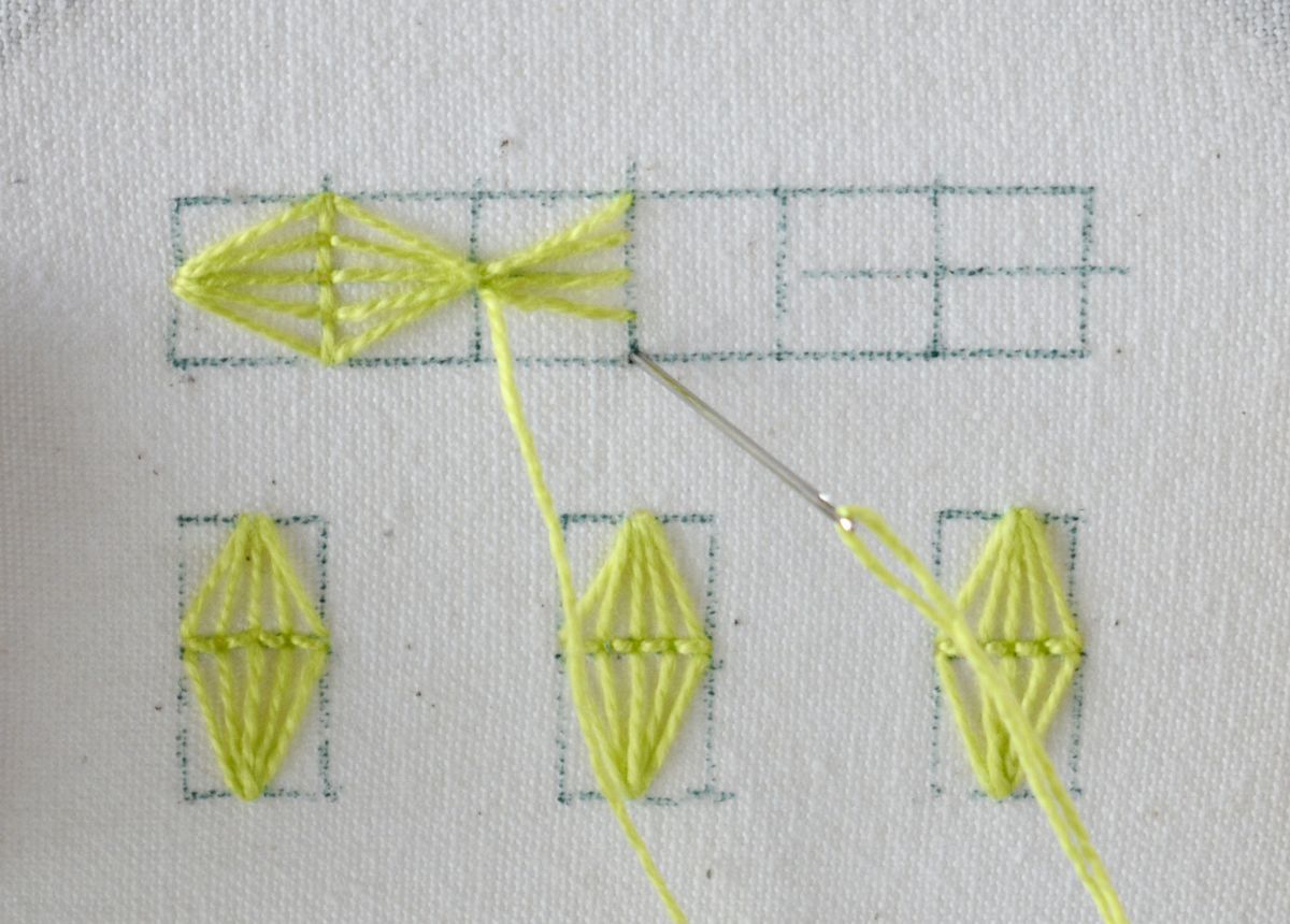 Lantern Stitch hand embroidery tutorial step 12 image