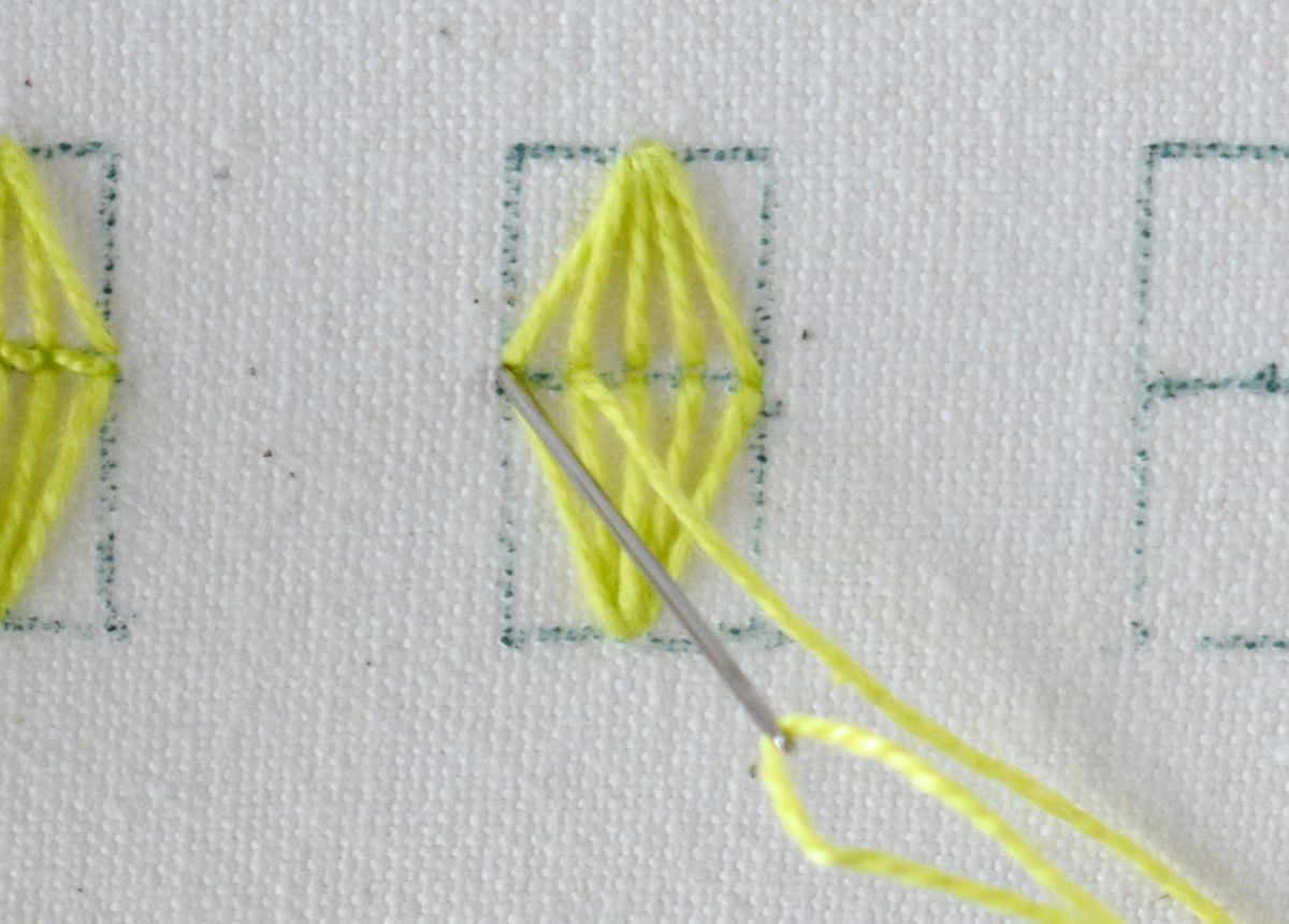 Lantern Stitch hand embroidery tutorial step 9 image