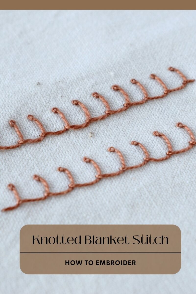 Decorate Borders with Knotted Blanket Stitch PIN image