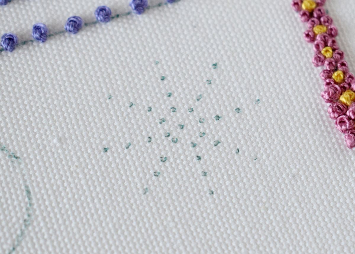 Snowflake pattern from French Knot sampler 