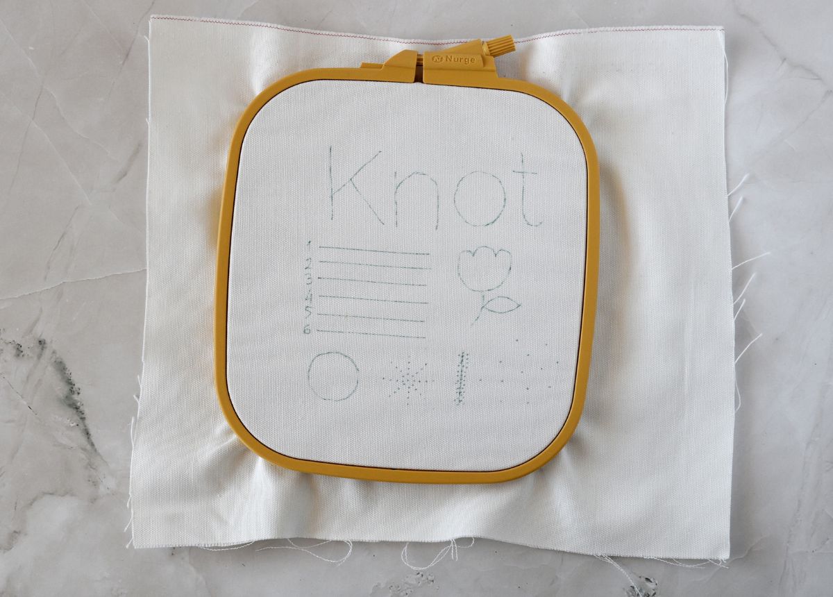 French Knot Embroidery Sampler stretch the hoop image