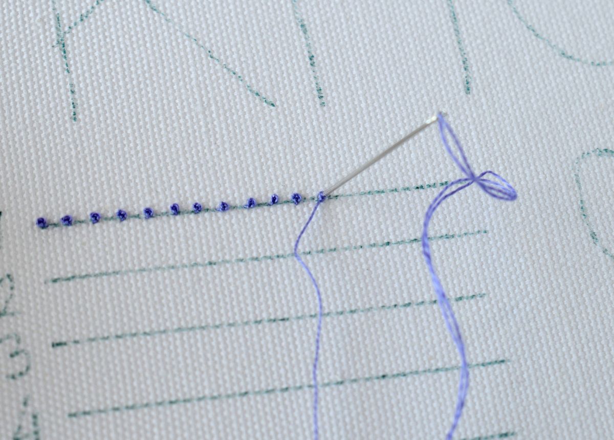 French Knots of different sizes 1 strand image