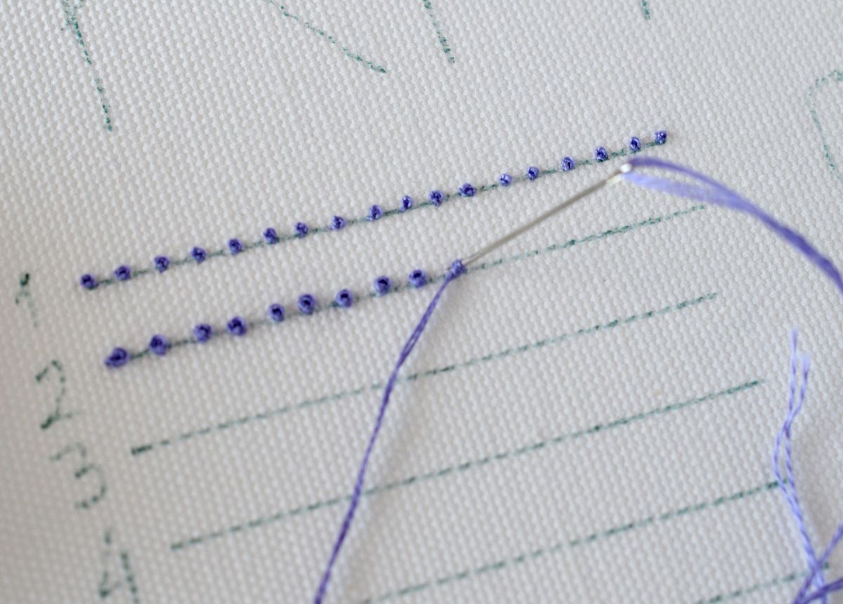 French Knots of different sizes 2 strands image