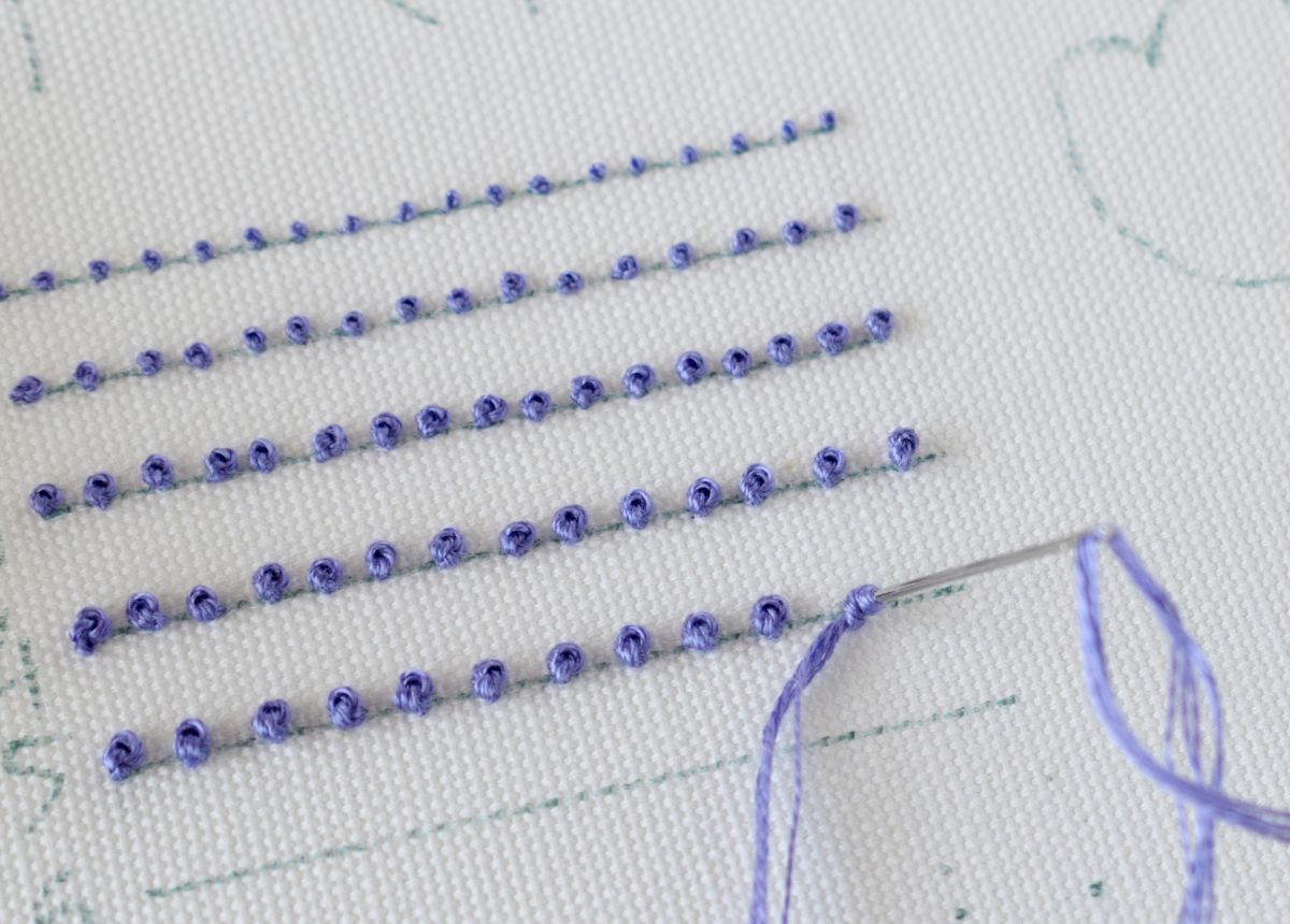 French Knots of different sizes 5 strands image