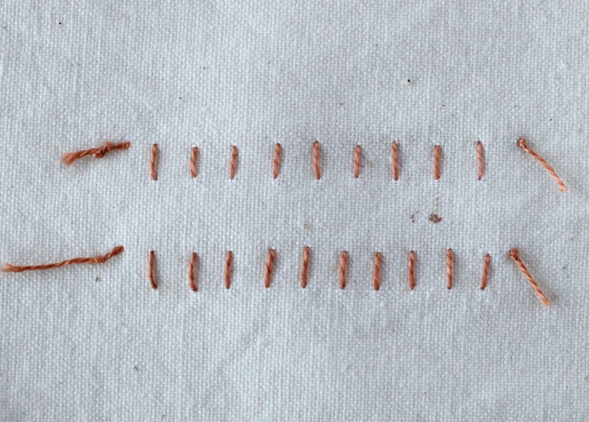Knotted Blanket Stitch back side image