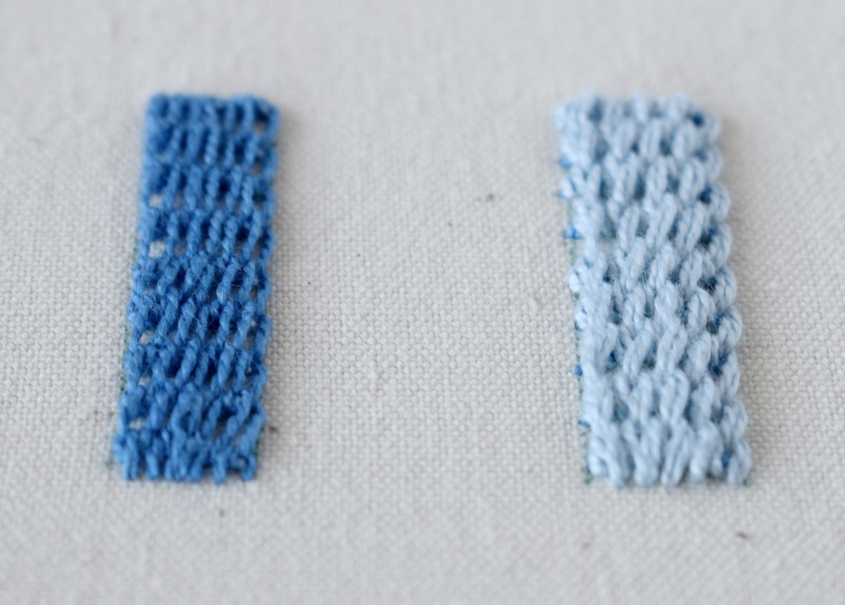 Raised Blanket Stitch Band hand embroidery tutorial step 12 image