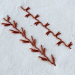 Embroidery stitch: Up and Down Feathered Buttonhole Stitch